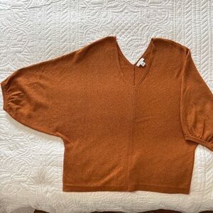 J. Jill V-Neck Sweater in Rich Rust